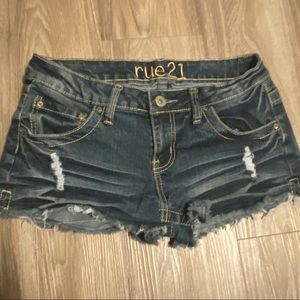 Ripped Jean Shot Shorts